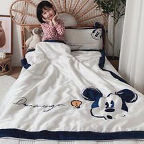 Childrens Tencel air conditioning quilt washed summer cool quilt Kindergarten baby summer quilt thin baby nap summer quilt thin