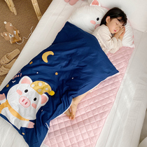 Childrens sleeping bag cotton autumn and winter anti-kick quilt kindergarten cover quilt artifact big child four seasons universal baby cotton quilt
