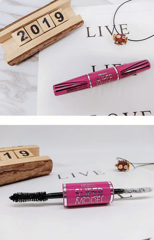 Nhân viên bán hàng quyến rũ Thái Lan Mistine4D đôi mascara dài sợi xoăn ghép kéo dài không nở - Kem Mascara / Revitalash mascara 2 đầu