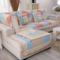 Korean version of pure cotton sofa cushion four seasons universal fabric household non-slip cotton Nordic cushion sofa towel Simple and modern