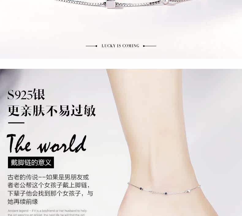 Bracelet de cheville Femme ZABRINA en Argenterie - Ref 3102082 Image 7