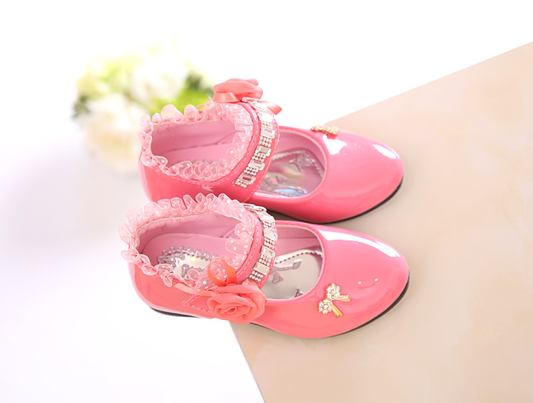 Chaussures enfants en PU ronde faux diamant pour printemps - semelle caoutchouc - Ref 1037448 Image 14