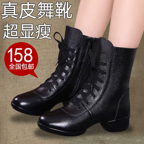 Демисезонная обувь, ботинки, танцующие туфли, из натуральной кожи, мягкая подошва