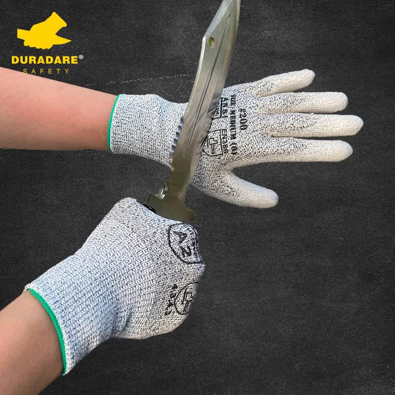 duradare bucket knife-man anti-cut glove hppe ultra high molecular weight polyethylene pu soft and abrasion resistant and cut gloves
