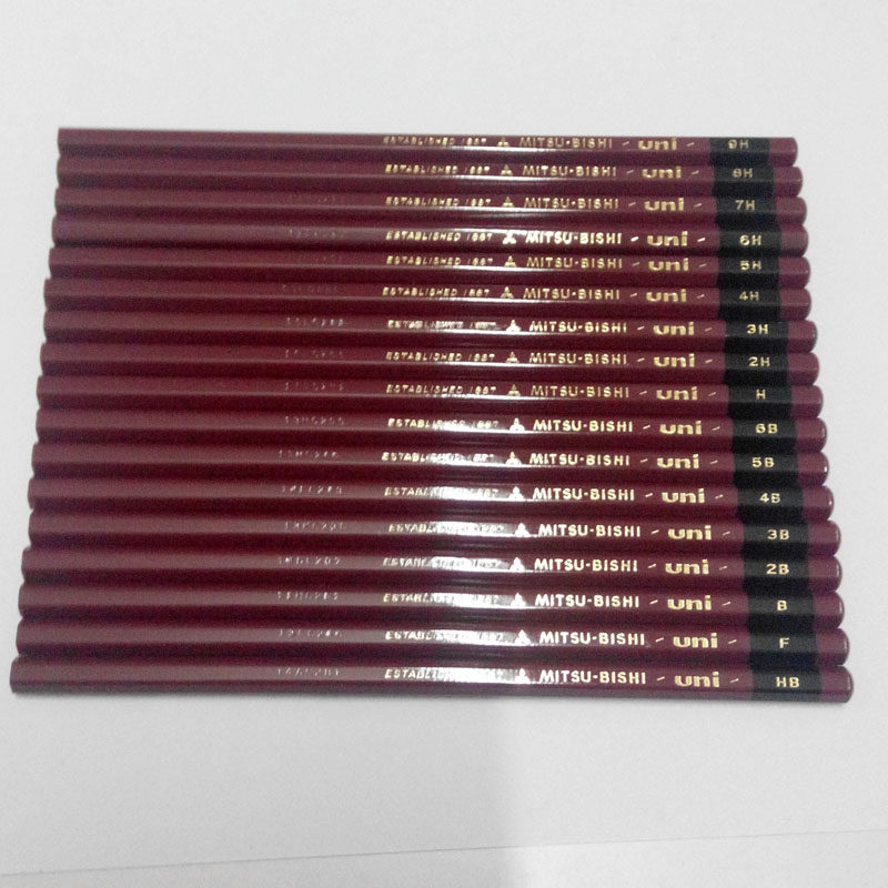 正品 日本三菱铅笔、硬度测试铅笔、UNI三菱铅笔HB、B-6B