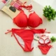 Bộ bikini màu xanh lá cây huỳnh quang đơn gốc Âu Mỹ, bộ ngực lớn và nhỏ tụ họp để trình diễn áo tắm mỏng đi nghỉ mát trên bãi biển Áo tắm suối nước nóng - Bikinis