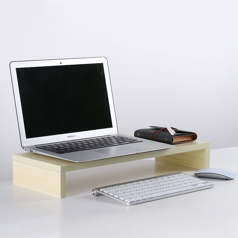 Cookie computer screen elevated wooden desktop office minimal laptop bracket pad high base rack