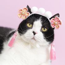 Douyin with dog cat cute princess Gege headdress Hanfu ancient style pet funny funny funny photo accessories