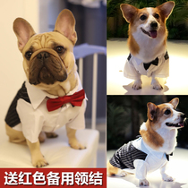 Pet Dog Suit Summer Thin Suit Shirt Wedding Dress Dowl Corky Cat Teddy Bai Bear Clothes