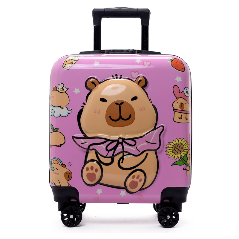 18inch Children's Trolley Suitcase Luggage Boarding Travel Case Gift Kindergarten Boys and Girls Capybara 18inch Children's Trolley Suitcase Luggage Boarding Travel Case Gift Kindergarten Boys and Girls Capybara