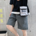 Mùa hè sinh viên Hồng Kông gió quần short xu hướng nam giới lớn mã loose-fitting in thương hiệu trăm giản dị quần năm điểm quần lớn 