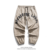 2022 Spring Autumn Country Tide American Vintage Pants High Street Ins Fashion Bouquet Leggings Pants Loose Big Code Sports Pants Men