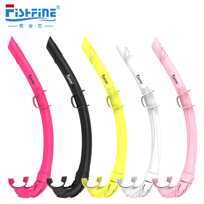FISHFINE Scuba Free Diving Wet Snorkel Straw Deep DIVE Snorkel Snorkel Hose Full Silicone Snorkel Hose