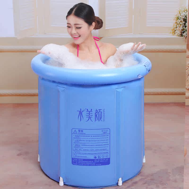 Inflatable folding bath barrel thickened insulated adult tub plastic child inflatable bathtub grown-up bath deity