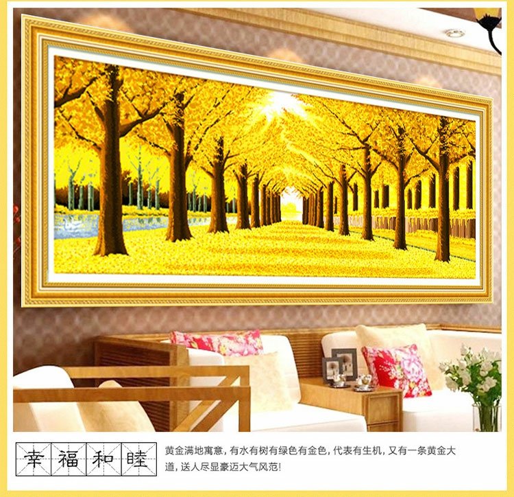 Mona Lisa cross stitch 2019 mới thêu chủ đề vàng thêu sống sàn phòng toàn cảnh cảnh quan hiện đại nhỏ gọn - Công cụ & phụ kiện Cross-stitch tranh thêu phật di lặc