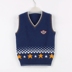 Áo vest bé trai dày đan áo vest bé trai áo len quần áo trẻ em áo len len mùa thu đông 9 mới áo gile cotton mềm mại cho bé Áo ghi lê