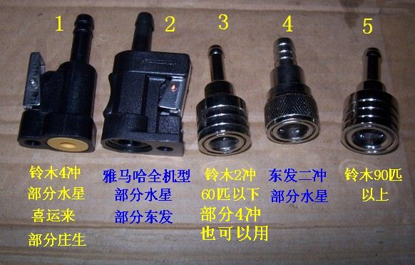 Water Star Express to Dongfa Suzuki Mountain Leaf and other various boat outer oil pipe joint nozzle tip 1
