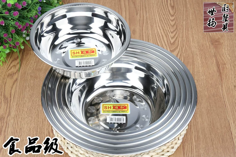 Inox dày nồi súp bộ đồ ăn nhỏ súp nồi canteen inox súp bát cơm bát inox