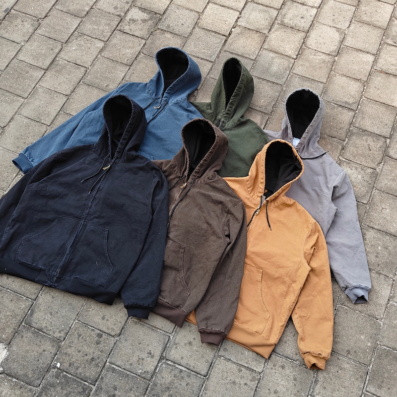 Early Spring Thin Style! J130 Kaha-Style Canvas Hooded Cotton Jacket, Boxy Canvas Workwear, Washed and Distressed Vintage Jacket Early Spring Thin Style! J130 Kaha-Style Canvas Hooded Cotton Jacket, Boxy Canvas Workwear, Washed and Distressed Vintage Jacket