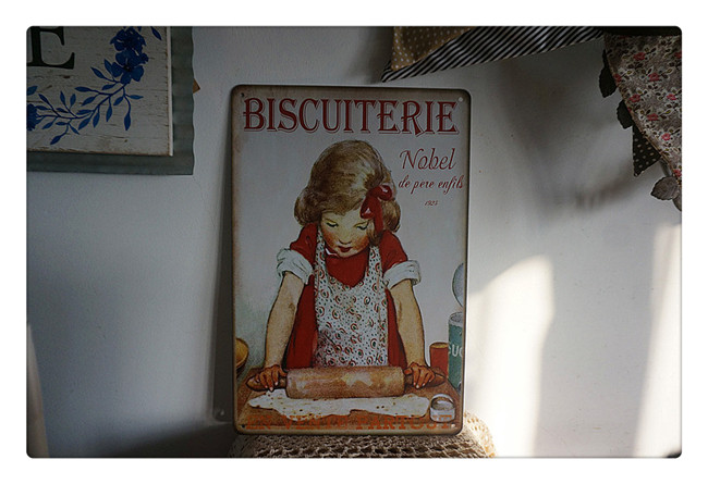 4 exports Home Grocery Iron Sheet made of old Decorative Painting Garden Prints multi-section