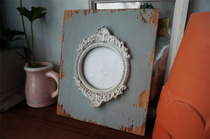 Foreign trade export isolated home groceries retro - made old photo frame