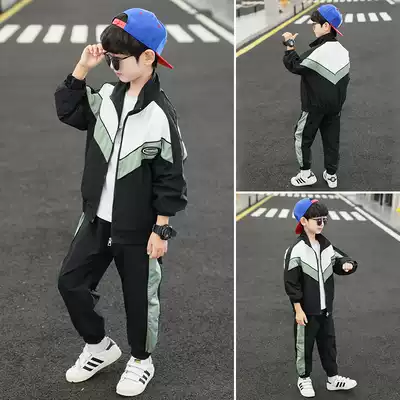 Children's clothing boys autumn suit 2021 new Zhongda boy boys spring and autumn children's western two-piece suit Korean version of the tide