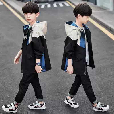 Boys 'spring and autumn jackets 2021 new boys' western style jackets, tops, big children's windbreakers, autumn Korean tide