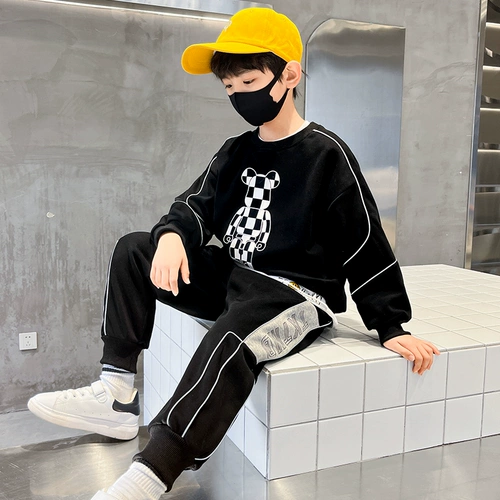 Осенняя летняя одежда, детский спортивный осенний комплект, в западном стиле, подходит для подростков