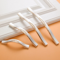 Rain Flower Zee American White Wardrobe Door Handle Modern Minima Golden Drawer Shoes Cupboard Sub-style wooden door handle