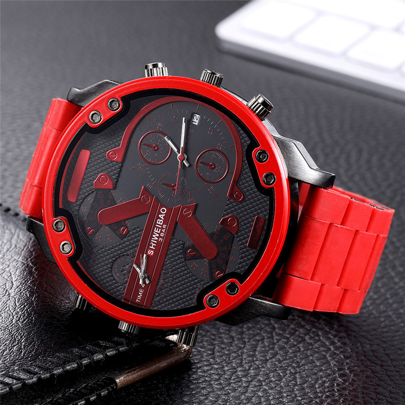 Free Shipping Trendy Brand Dz Dual Movement Time Zone Large Dial Stylish Watch Black Technology Quartz Fashion Internet Celebrity Watch Free Shipping Trendy Brand Dz Dual Movement Time Zone Large Dial Stylish Watch Black Technology Quartz Fashion Internet Celebrity Watch