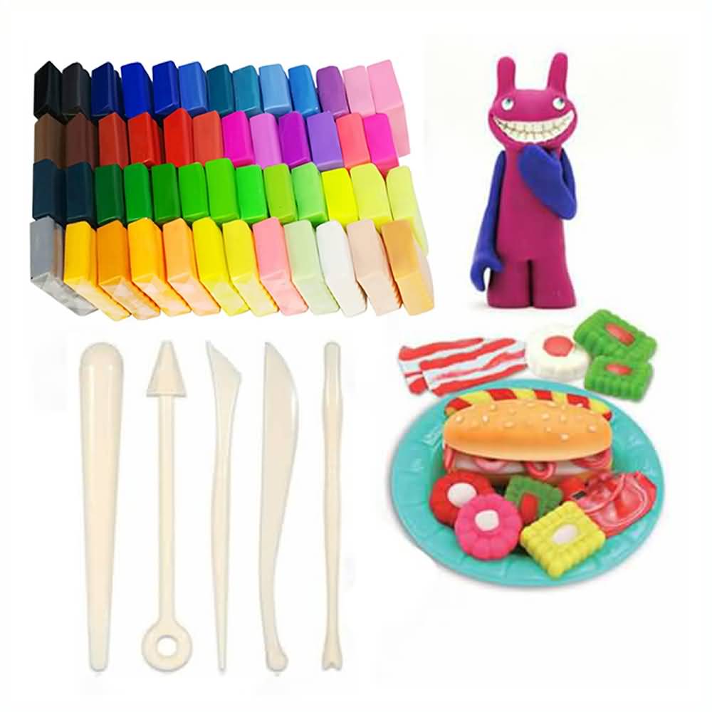 50 colour rubber clay clay soft pottery clay tool suit handmade DIY material (shipped in Australia)