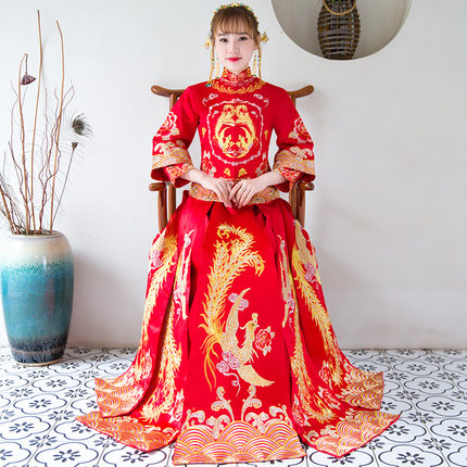 秀禾服新娘2018新款马来服敬酒服中式礼服改