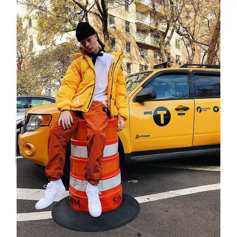 PALACE 17FW tam giác mùa đông LOGO thương hiệu áo vest xuống áo khoác vest có thể tháo rời áo khoác cotton nam ao gile nam