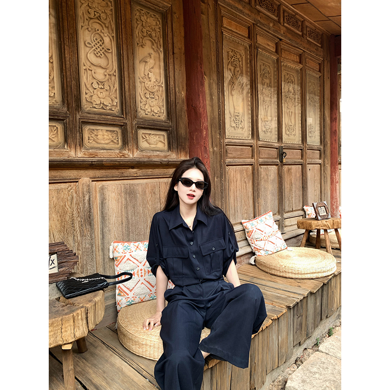 ブリトニー ウォールストリート ヘッド / シンプル ミドルスリーブ スリム 通勤用オーバーオール（レディース）