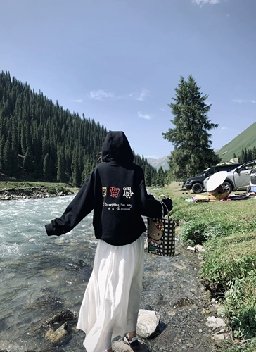 小君君布兰妮 Шерстяная весенняя длинная юбка, средней длины, А-силуэт