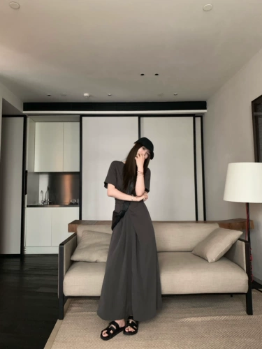 小君君布兰妮 Небольшой дизайнерский ремень, корсет, юбка, мини-юбка, платье с коротким рукавом
