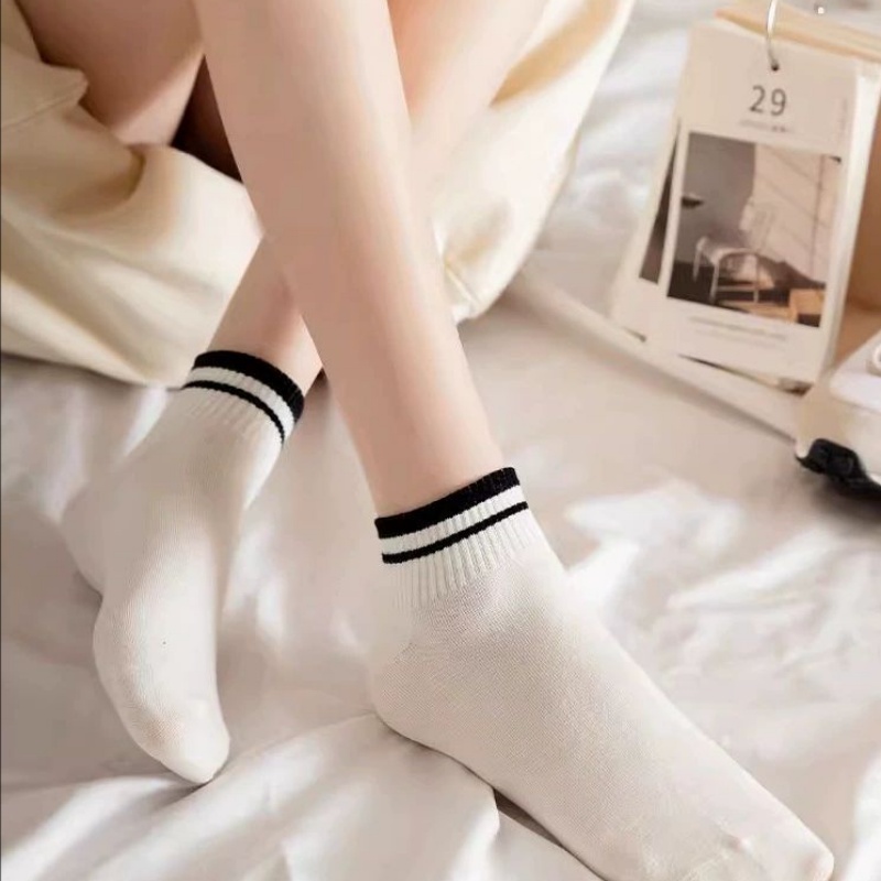 美拉德运动透气百搭网红中筒袜5双装