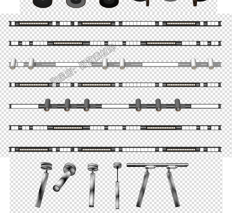 图片[17]-SU筒灯射灯轨道线条磁吸坎内嵌灯条双头舞台展示草图大师SU模型-cg男孩