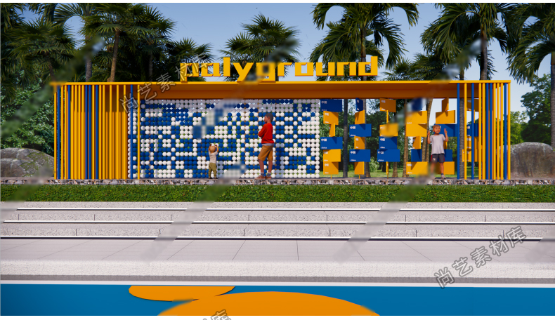 图片[8]-现代网红城市拍照打卡点美陈SU模型市集打卡美陈卡路牌网红标语墙-cg男孩