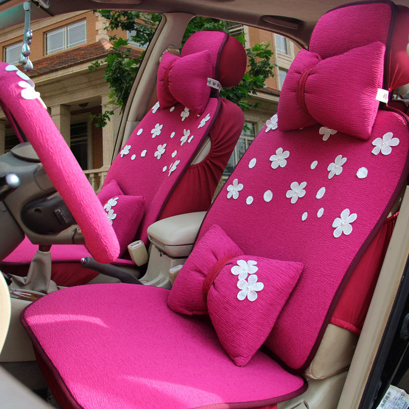 Korean Flower Car Cushions All Season Universal Woman Summer Cute Car Cushion All Season Cushion Universal Cushion