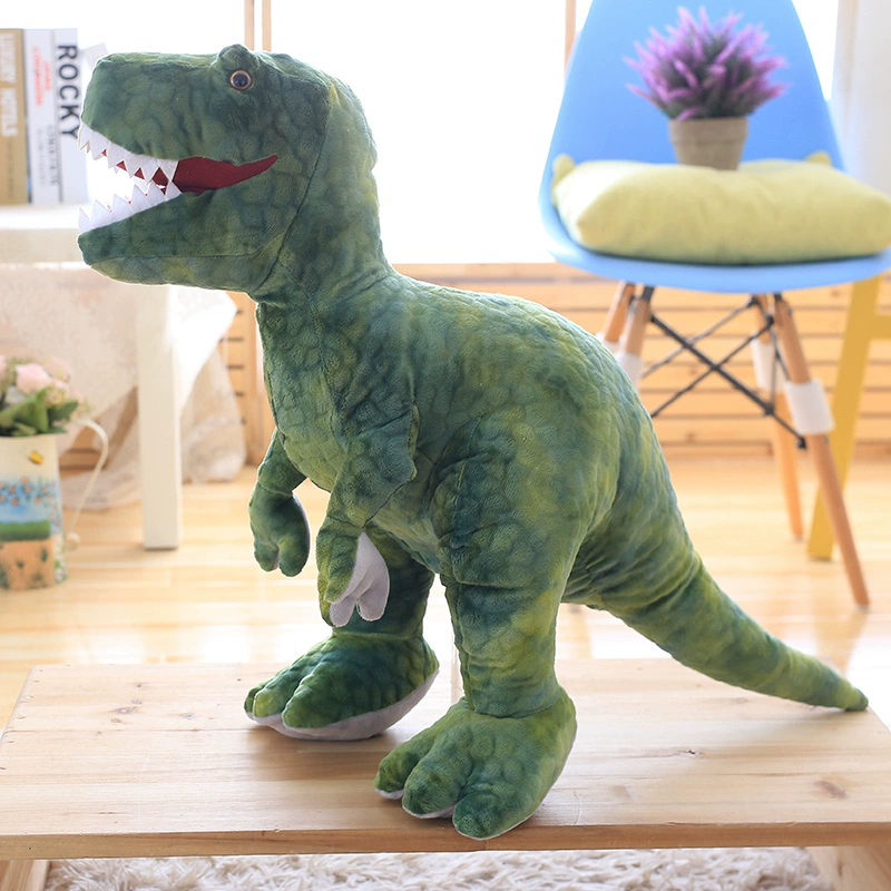 Tyrannosaurus búp bê mô phỏng khủng long đồ chơi sang trọng dễ thương búp bê lớn búp bê ngủ gối bé gái siêu dễ thương - Đồ chơi mềm