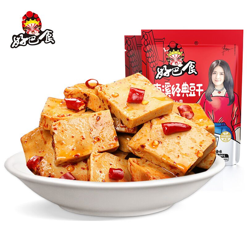 好巴食豆干网红麻辣条小零食小包装五香辣休闲小吃食品整箱豆腐干-实得惠省钱快报