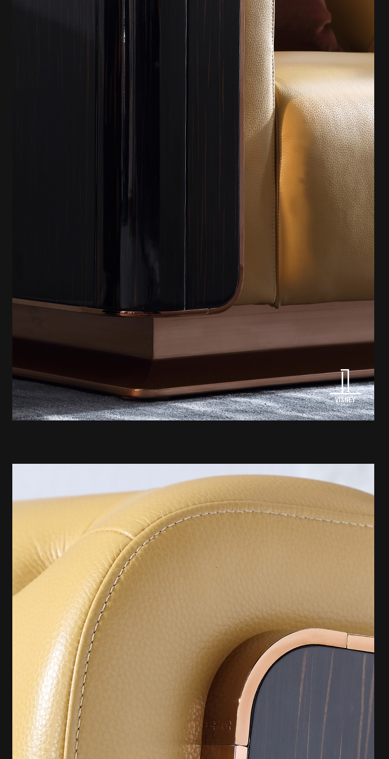 Wei Shi Li Ý Pavilion Torino 翡 翠 后 hậu hiện đại sofa da Ý kết hợp đồ nội thất HE sản phẩm mới - Ghế sô pha bộ ghế sofa gỗ