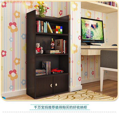 tủ sách tủ sách trẻ em đặc biệt với cửa kết hợp miễn đơn giản kệ tủ sách tủ tủ trưng bày lưu trữ vận chuyển - Buồng tủ quần áo cửa lùa 2 cánh