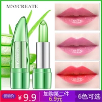 Aloe Vera Gum Jelly Lipstick Son môi dưỡng ẩm giữ ẩm Hydrat màu Không dễ phai Màu lâu trôi Không đánh dấu Chống khô Nữ merzy v21