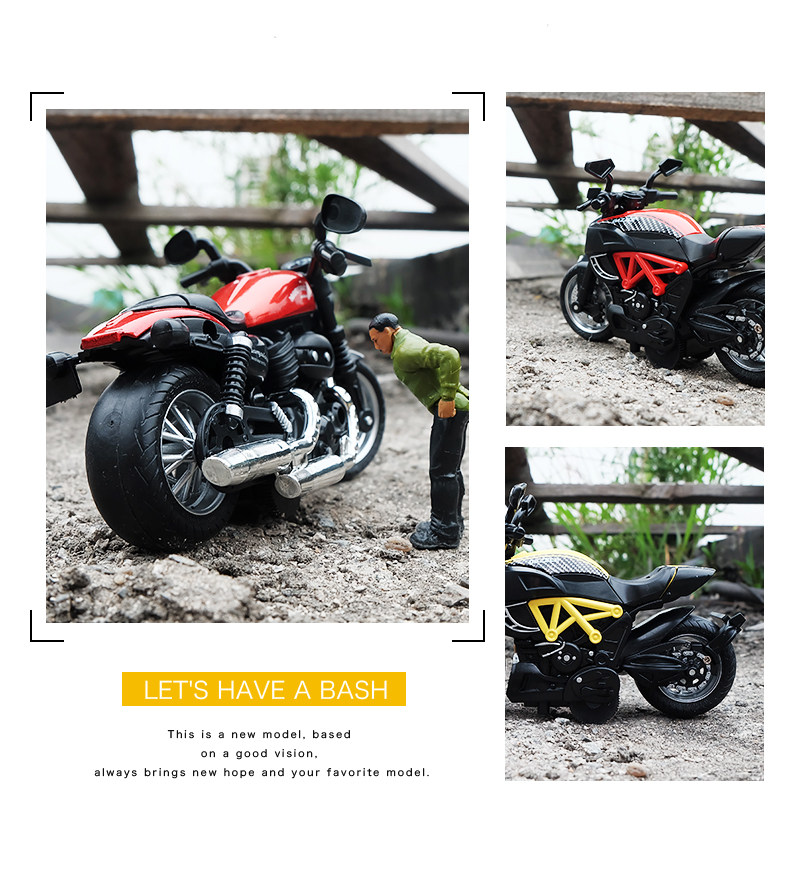 哈雷摩托車模型合金車模兒童玩具車聲光回力男孩大魔鬼機車模型 全館免運 深藏blue Yahoo奇摩超級商城