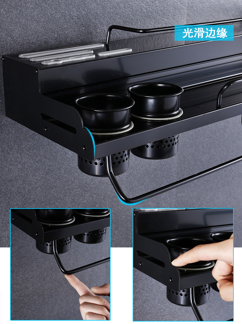 Kệ bếp treo tường lưu trữ gia vị không cần treo tường kệ treo công cụ cung cấp cửa hàng bách hóa nhỏ - Micrô mic khong day