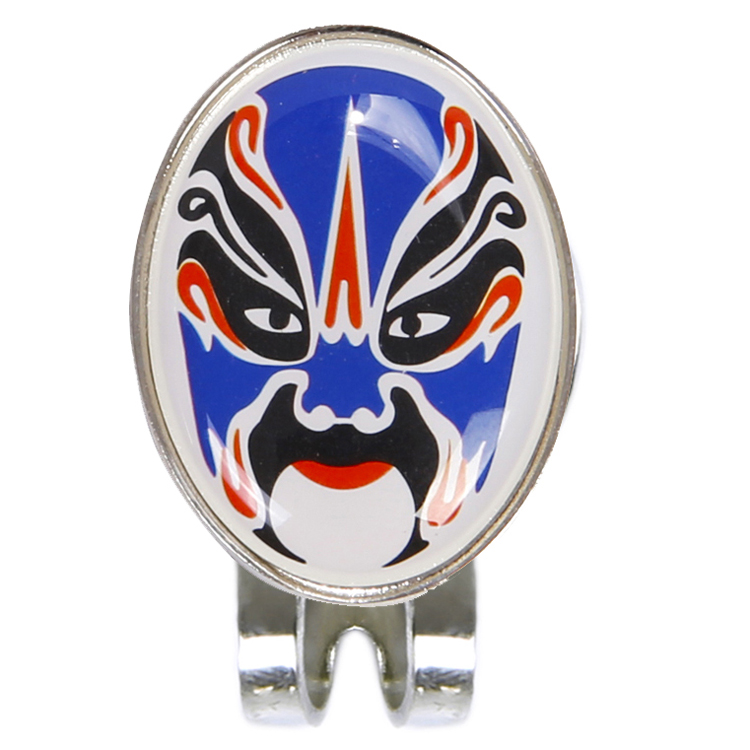 Factory Direct Marketing Golf Hat Clip Blue money Creative Face Spectral Ball Positivity Mark Marker can be made manufacturer's hair