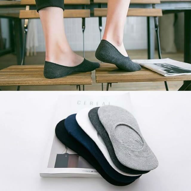 Socks men's pure cotton invisible socks Spring summer style Deodorant Absorb sweat antibacterial socks thin air-proof anti-slip and invisible socks