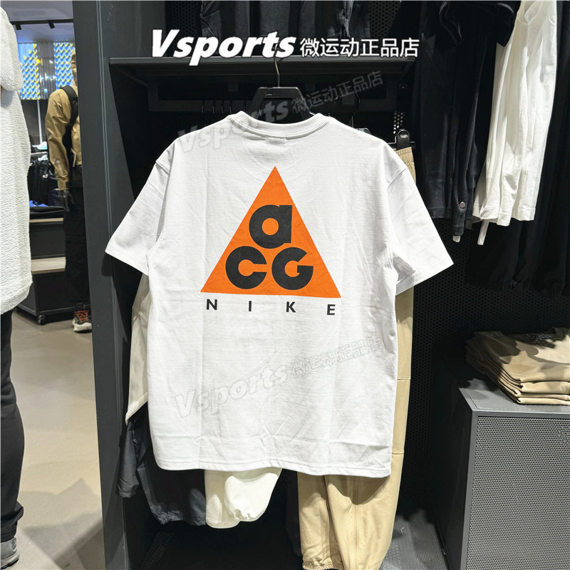 Nike Men's T-Shirt 2025 Summer Sports Acg Outdoor Loose Fit with Back Graphic Short Sleeve Hj0799-121 Nike Men's T-Shirt 2025 Summer Sports Acg Outdoor Loose Fit with Back Graphic Short Sleeve Hj0799-121